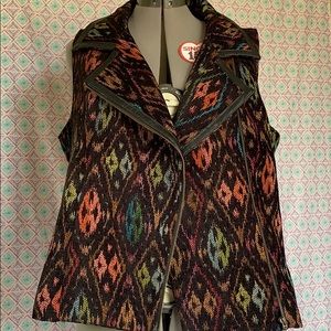 Christopher and Banks tweed multicolored vest